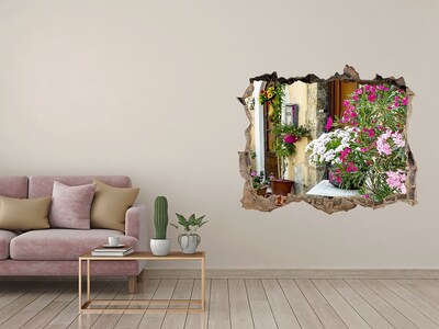 Fototapeta díra na zeď 3D Kvetinový kútik v meste
