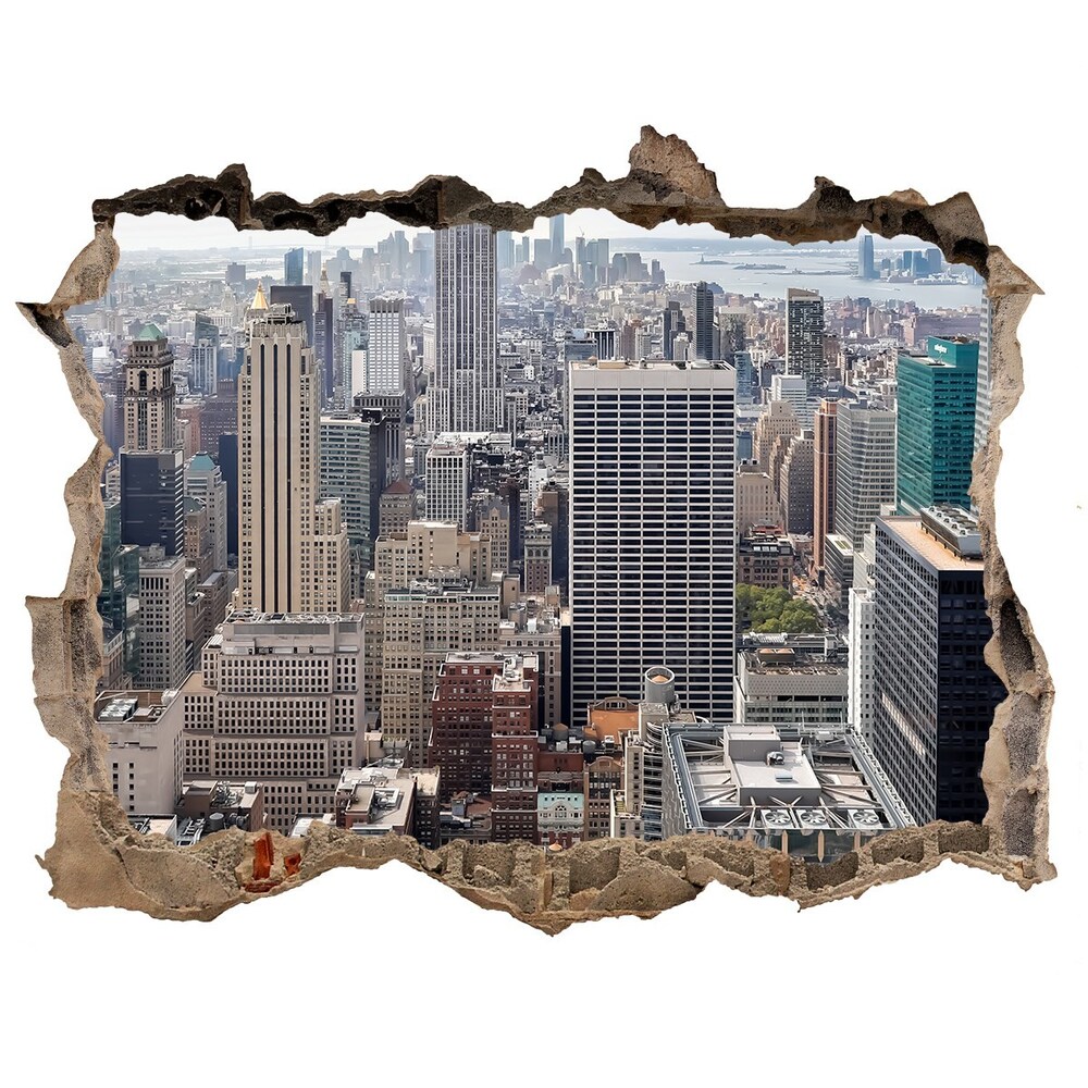 Fototapeta díra na zeď 3D New york