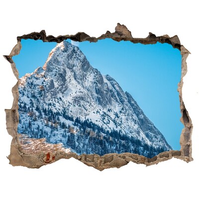 Díra 3D ve zdi nálepka Tatra mountains giewont