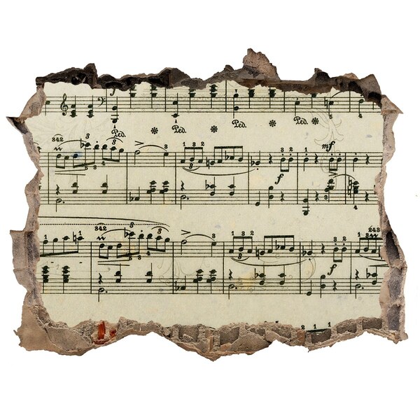 Fotoobraz díra na stěnu Hudobná diera v stene