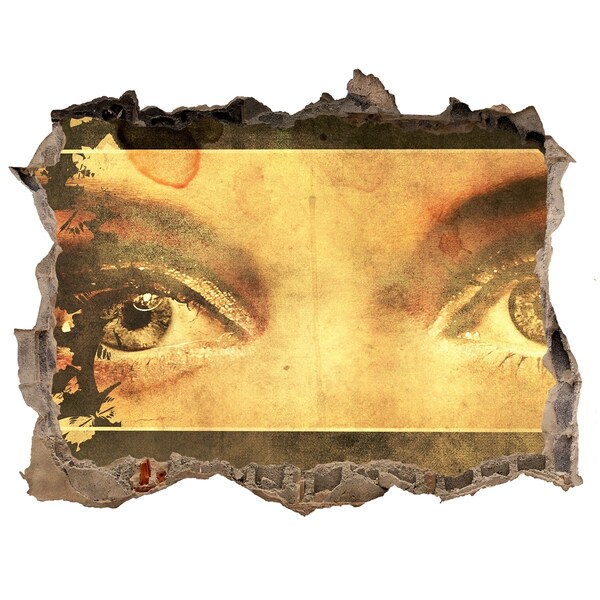 Fototapeta díra na zeď Oči spoza steny