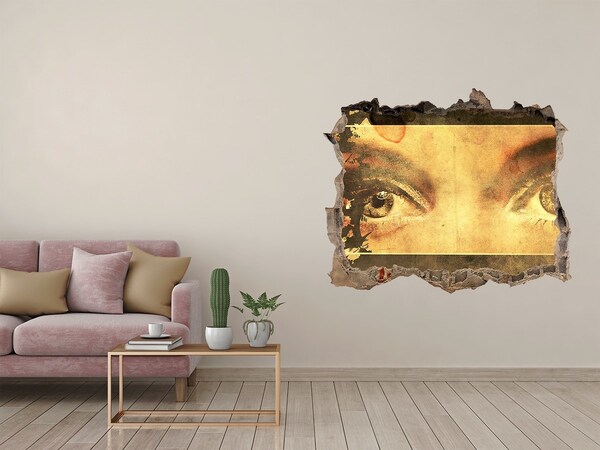 Fototapeta díra na zeď Oči spoza steny