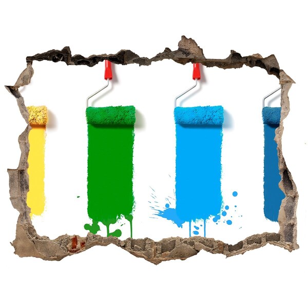 Díra 3D fototapeta nálepka Maľovanie v novom štýle