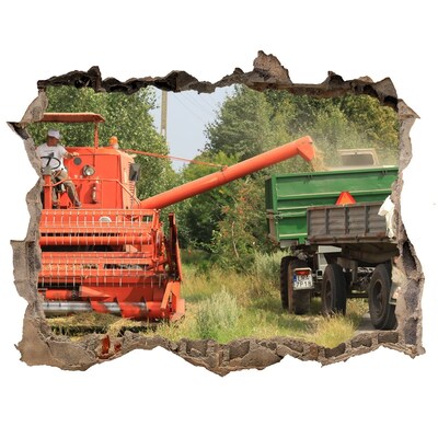 Foto fotografie díra na zeď Poľnohospodárske stroje v akcii