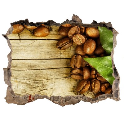 Nálepka 3D díra Káva v betónovej diere