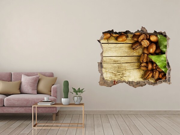 Nálepka 3D díra Káva v betónovej diere