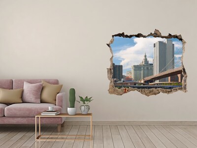 Fototapeta díra na zeď 3D Brooklyn bridge