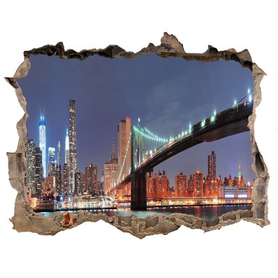 Fototapeta díra na zeď 3D Manhattan new york city