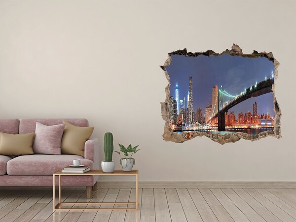 Fototapeta díra na zeď 3D Manhattan new york city