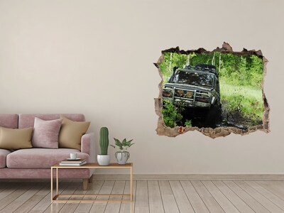 Foto fotografie díra na zeď Jeep v lese
