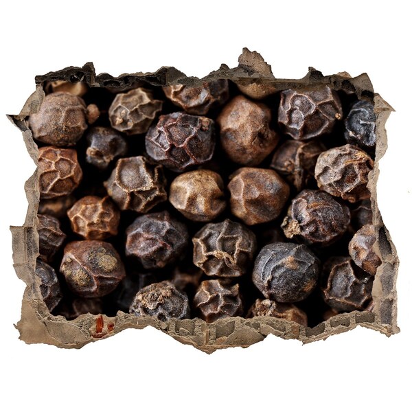 Nálepka 3D díra na zeď Zlaté korenie v diere v stene