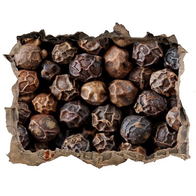 Nálepka 3D díra na zeď Zlaté korenie v diere v stene