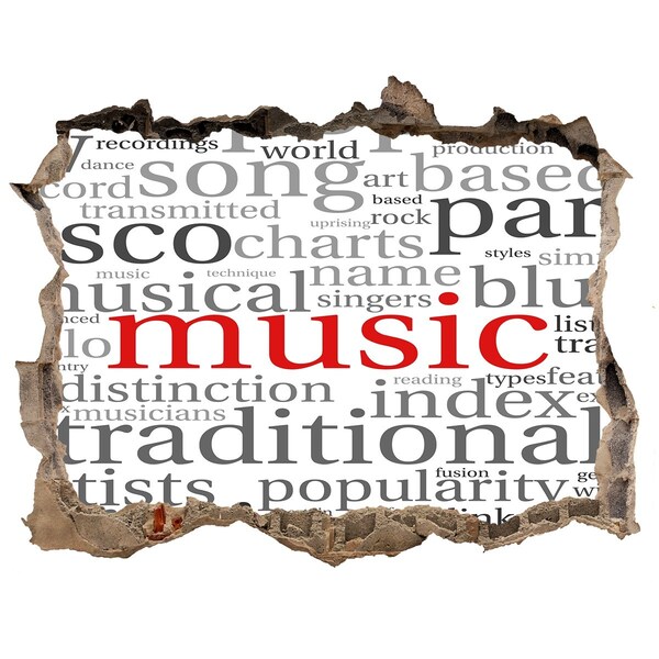 Fotoobraz díra na stěnu Hudobná diera v stene