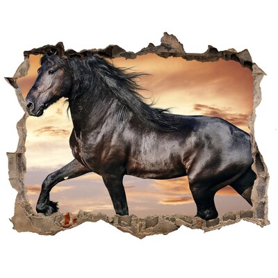 Díra 3D fototapeta na stěnu Kluse kôň