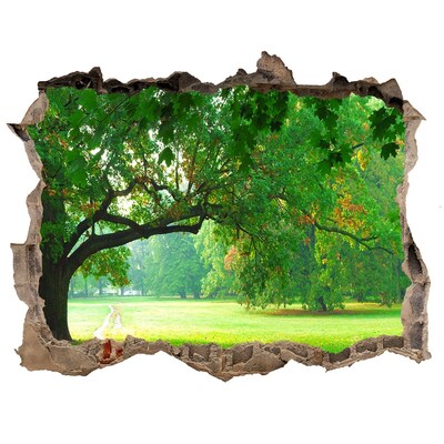 Samolepící nálepka fototapeta Zelený park na slnku