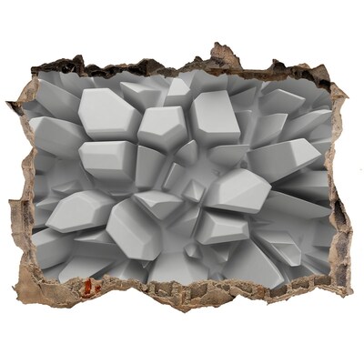 Díra 3D fototapeta nálepka Rozbitá krištáľová stena