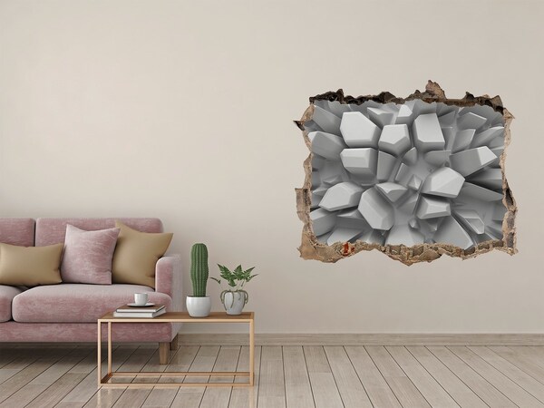Díra 3D fototapeta nálepka Rozbitá krištáľová stena