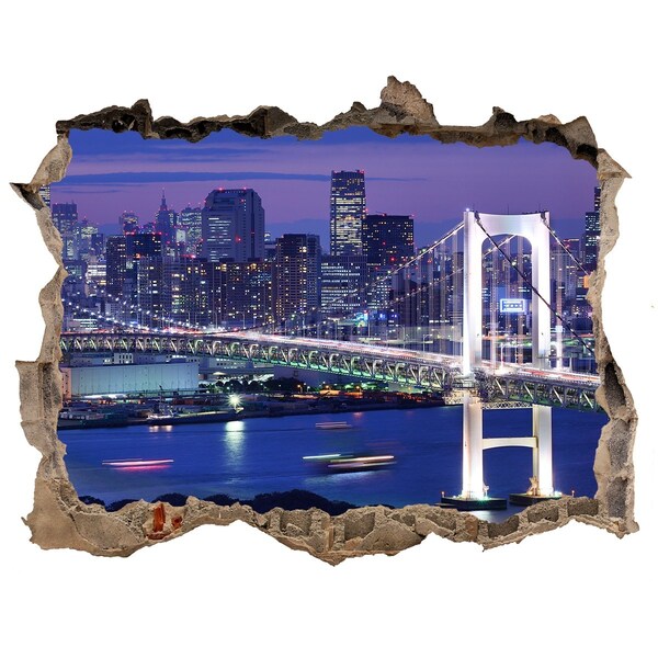 Fototapeta díra na zeď 3D Most v nočnom svetle