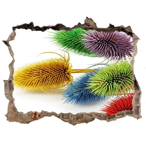 Samolepící díra nálepka beton Kvetinová explózia v betóne