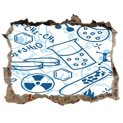 Fotoobraz díra na stěnu nálepka Vedecké laboratórium