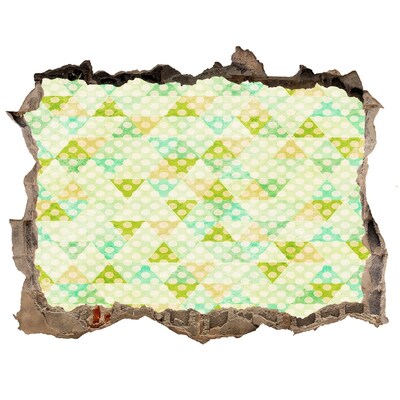 Fotoobraz díra na stěnu Farebné vzory v diere v stene