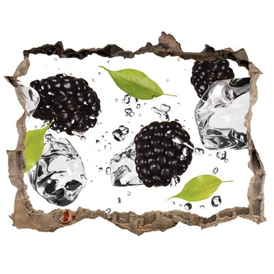 Nálepka 3D díra na zeď Výbuch ovocia v betóne