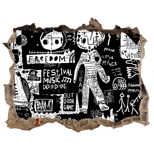 Foto fotografie díra na zeď Umelecké vyjadrenie slobody