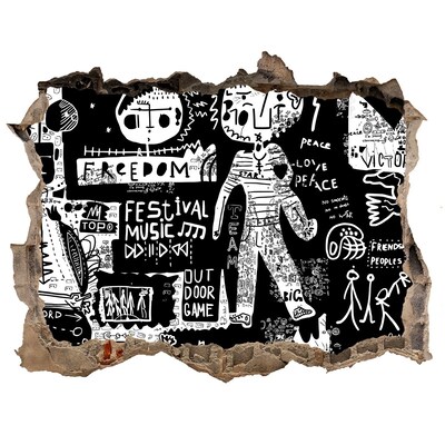 Foto fotografie díra na zeď Umelecké vyjadrenie slobody
