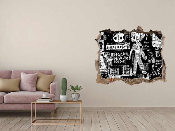 Foto fotografie díra na zeď Umelecké vyjadrenie slobody