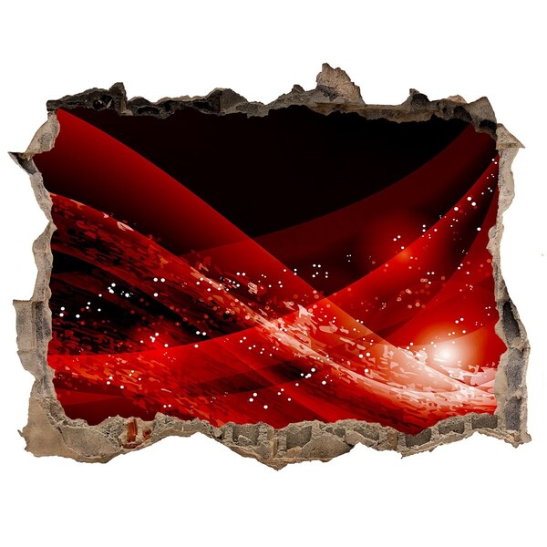 Díra 3D fototapeta nálepka Červený vír v betóne
