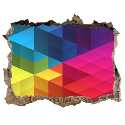 Díra 3D fototapeta nálepka Farebná ilúzia priestoru