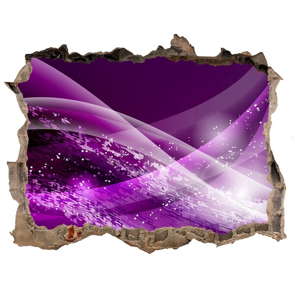 Díra 3D fototapeta nástěnná Fialový priestor v stene