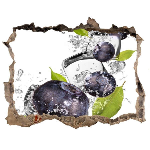 Nálepka 3D díra na zeď Ovocný ľadový vodopád