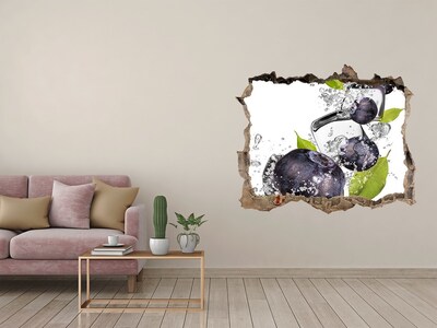 Nálepka 3D díra na zeď Ovocný ľadový vodopád