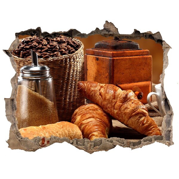 Nálepka 3D díra beton Hostina v kaviarni