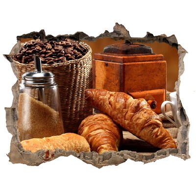 Nálepka 3D díra beton Hostina v kaviarni