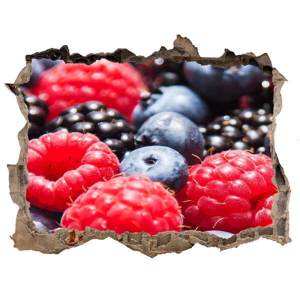 Nálepka 3D díra na zeď Výbuch ovocia