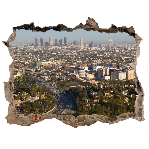 Fototapeta díra na zeď 3D Pohľad na Los Angeles