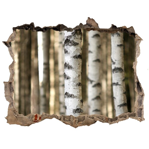 Samolepící díra na stěnu nálepka Lesná oáza v betóne