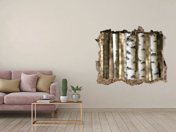 Samolepící díra na stěnu nálepka Lesná oáza v betóne