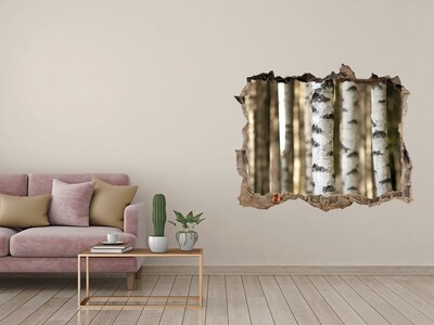 Samolepící díra na stěnu nálepka Lesná oáza v betóne