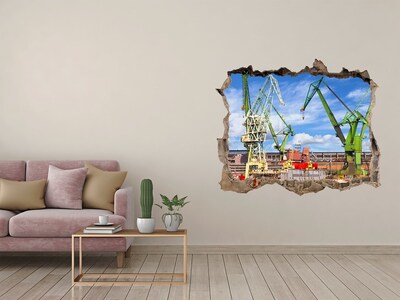 Fototapeta díra na zeď 3D Priemyselný prístav v akcii