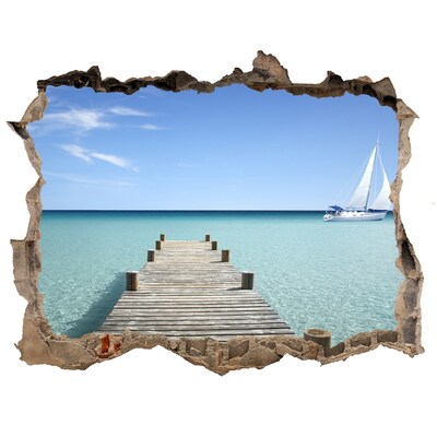 Nálepka fototapeta 3D Drevené mólo
