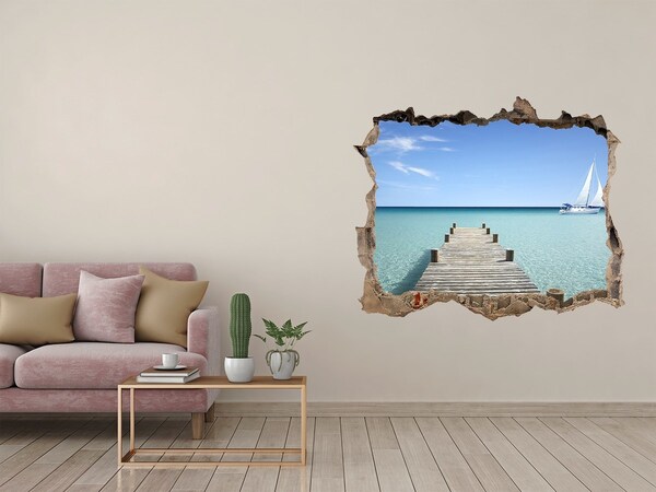 Nálepka fototapeta 3D Drevené mólo