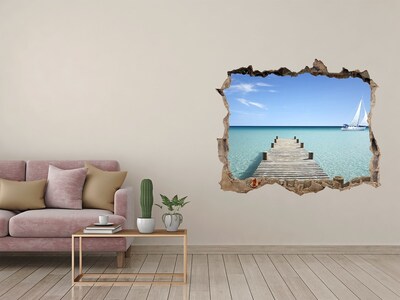 Nálepka fototapeta 3D Drevené mólo