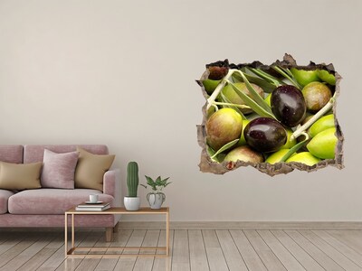 Nálepka 3D díra Olivy v betóne