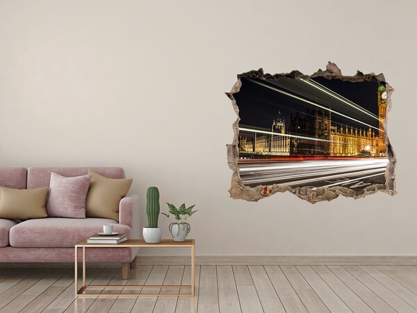 Fototapeta díra na zeď 3D Londýnske pamiatky v noci