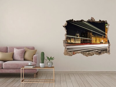 Fototapeta díra na zeď 3D Londýnske pamiatky v noci