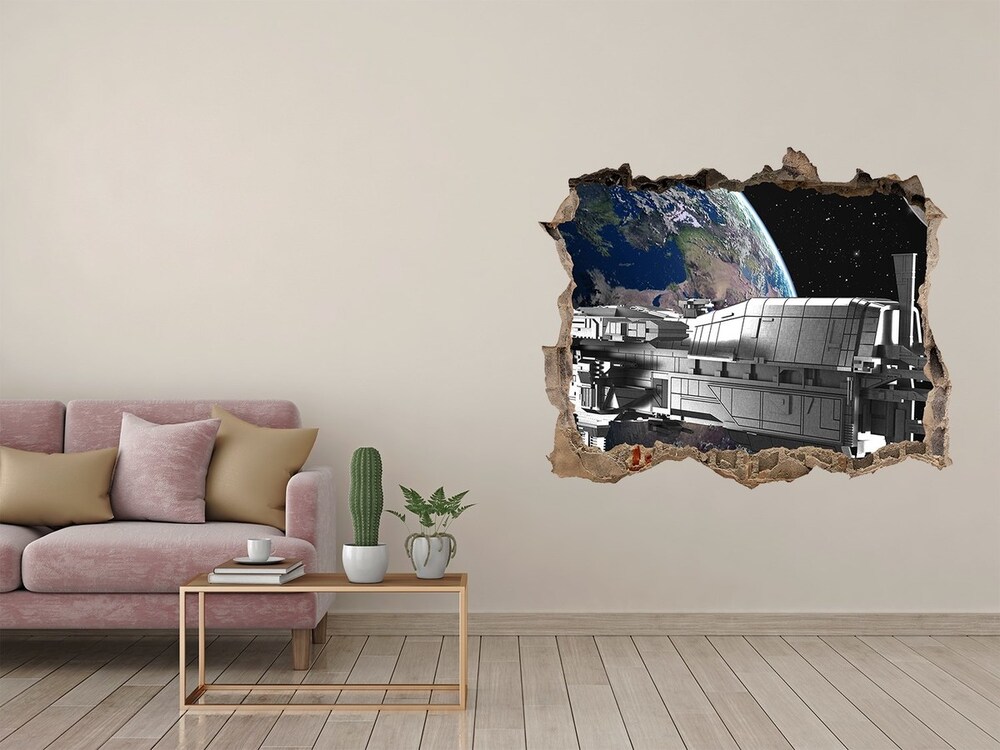Foto fotografie díra na zeď Vesmírna loď