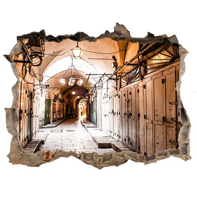 Fototapeta díra na zeď 3D Čaro starého bazáru